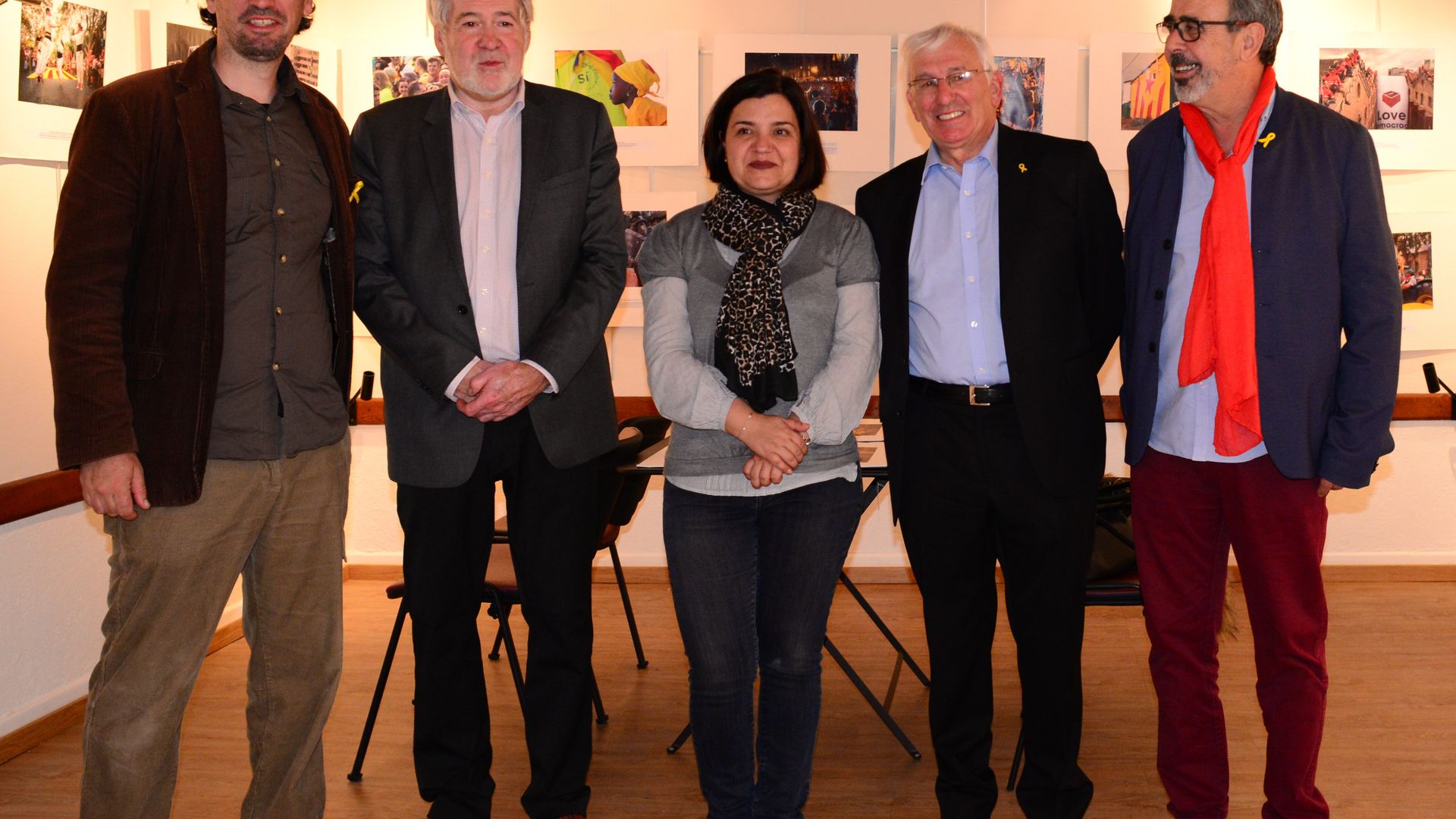 Exposició Visca per la Llibertat en presència dels batlles de Pesillà de la Ribera, del Soler, dels vicepresidents del departament i de la regió