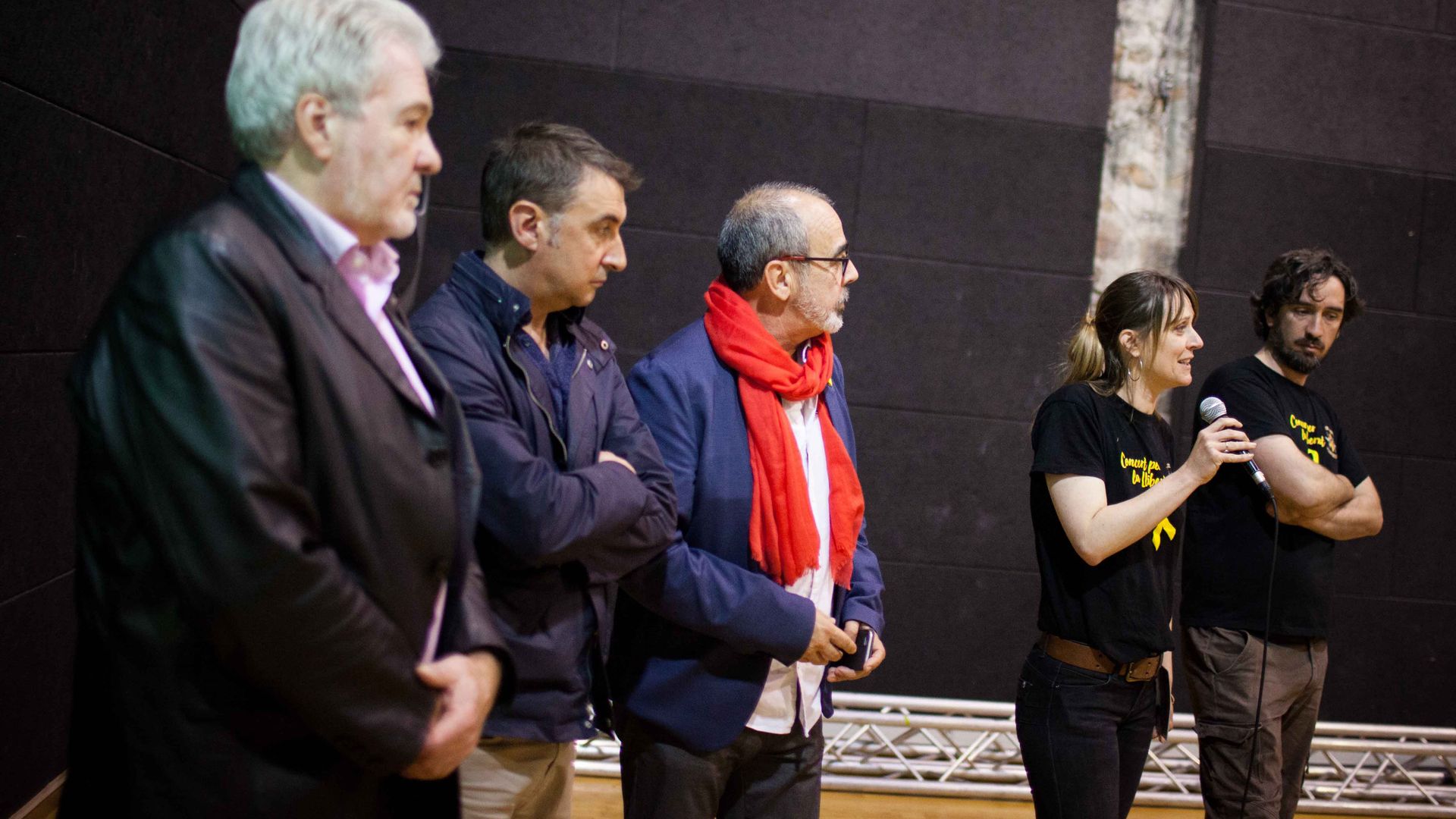 Exposició a Alenyà, en presència del batlle Jean-André Magdalou