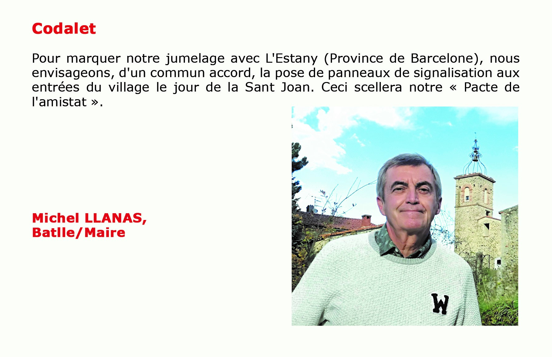 La mairie de Codalet participe au Livre Blanc de Catalogne Nord