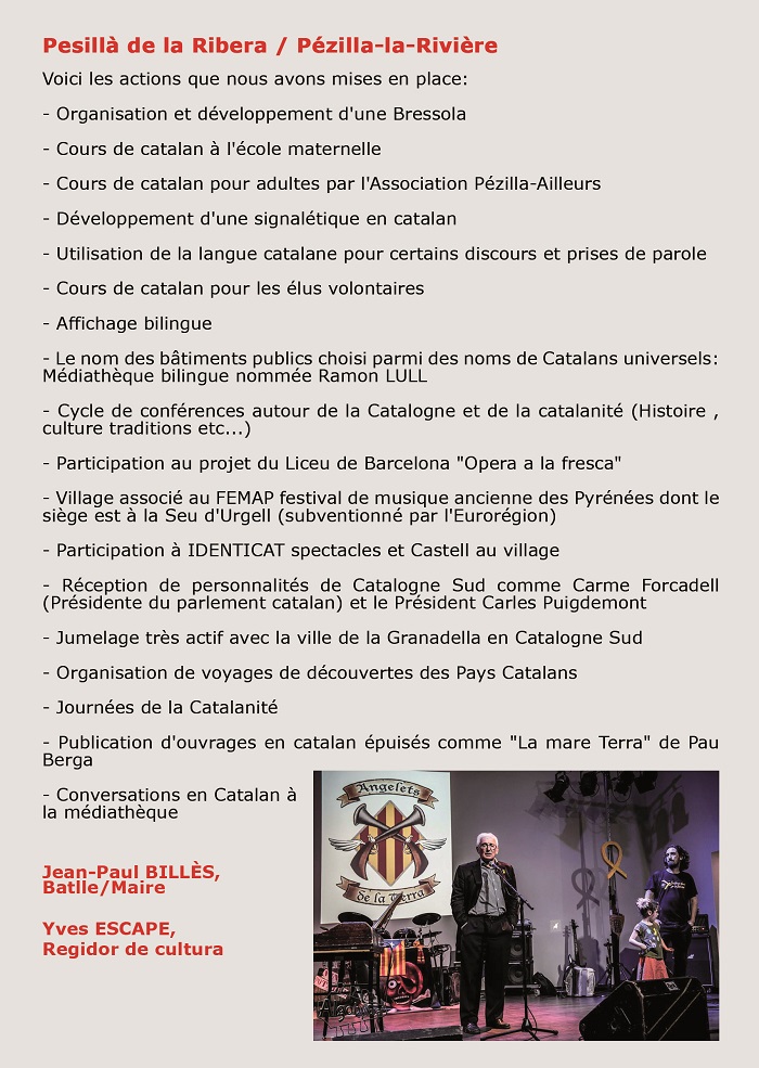 L'ajuntament de Pesillà de la Ribera participa al Llibre Blanc de Catalunya Nord