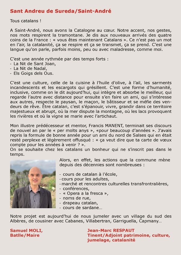 L'ajuntament de Sant Andreu participa al Llibre Blanc de Catalunya Nord