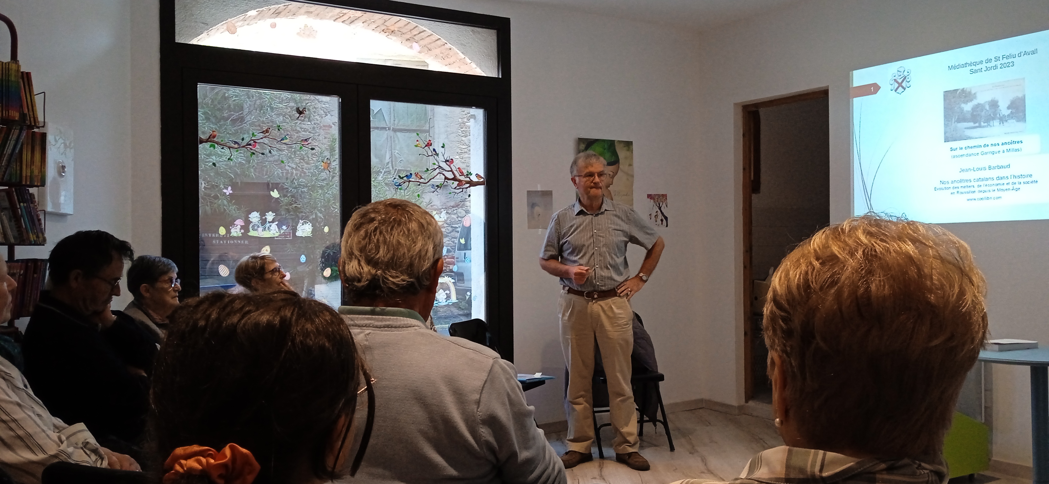 Présentation de "Nos ancêtres catalans" à la bibliothèque de Sant Feliu d'Avall