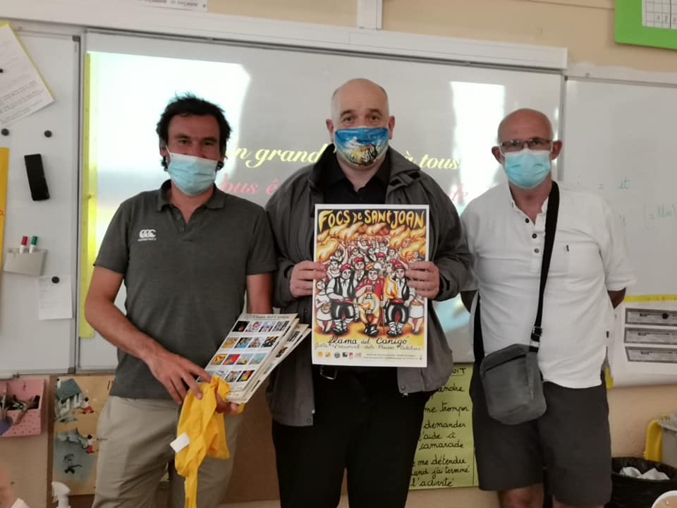 La Flama del Canigó a l'escola Curie-Pasteur d'Argelers