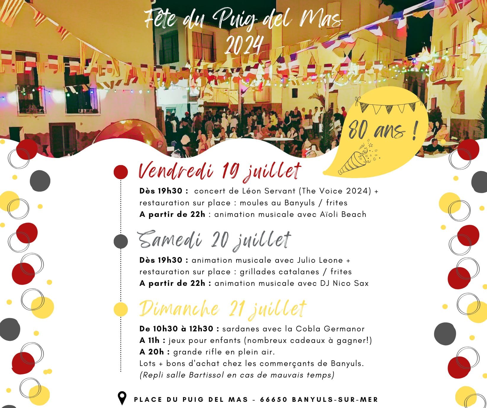 Festa del Puig del mas à Banyuls avec Julio Leone