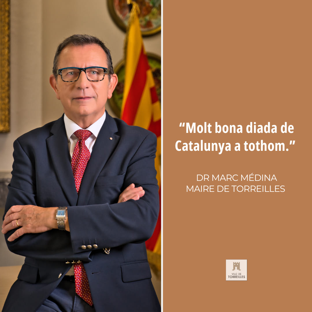 Le maire de Torrelles de la Salanca vous souhaite une bonne Fête Nationale de Catalogne