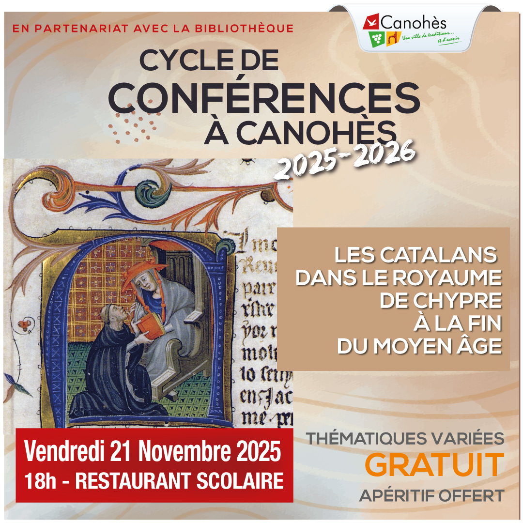 Conférence à Canohès: Les Catalans dans le royaume de Chypre à la fin du Moyen Âge