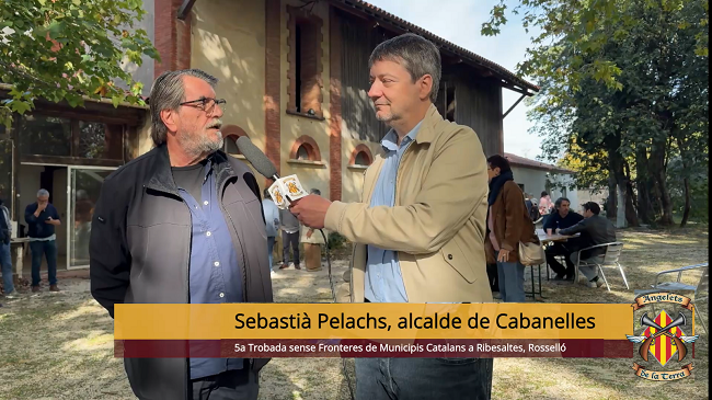 Sebastià Pelachs, alcalde de Cabanelles, durant la 5a Trobada sense Fronteres: "Vam aprovar per unanimitat la moció dels Angelets de la Terra"