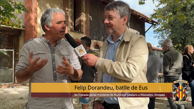 Felip Dorandeu, batlle d'Eus, durant la 5a Trobada sense Fronteres a Ribesaltes: “Voldria que les associacions col·laborin amb l’altra banda”