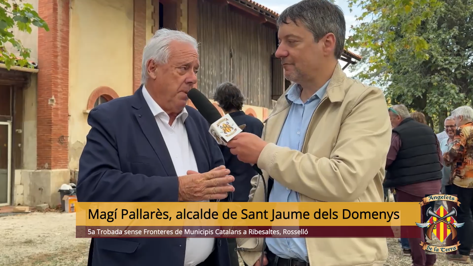 Magí Pallarès, alcalde Sant Jaume dels Domenys, durant la 5a Trobada sense Fronteres a Ribesaltes: «Hem fet molt bones amistats en aquestes Trobades»