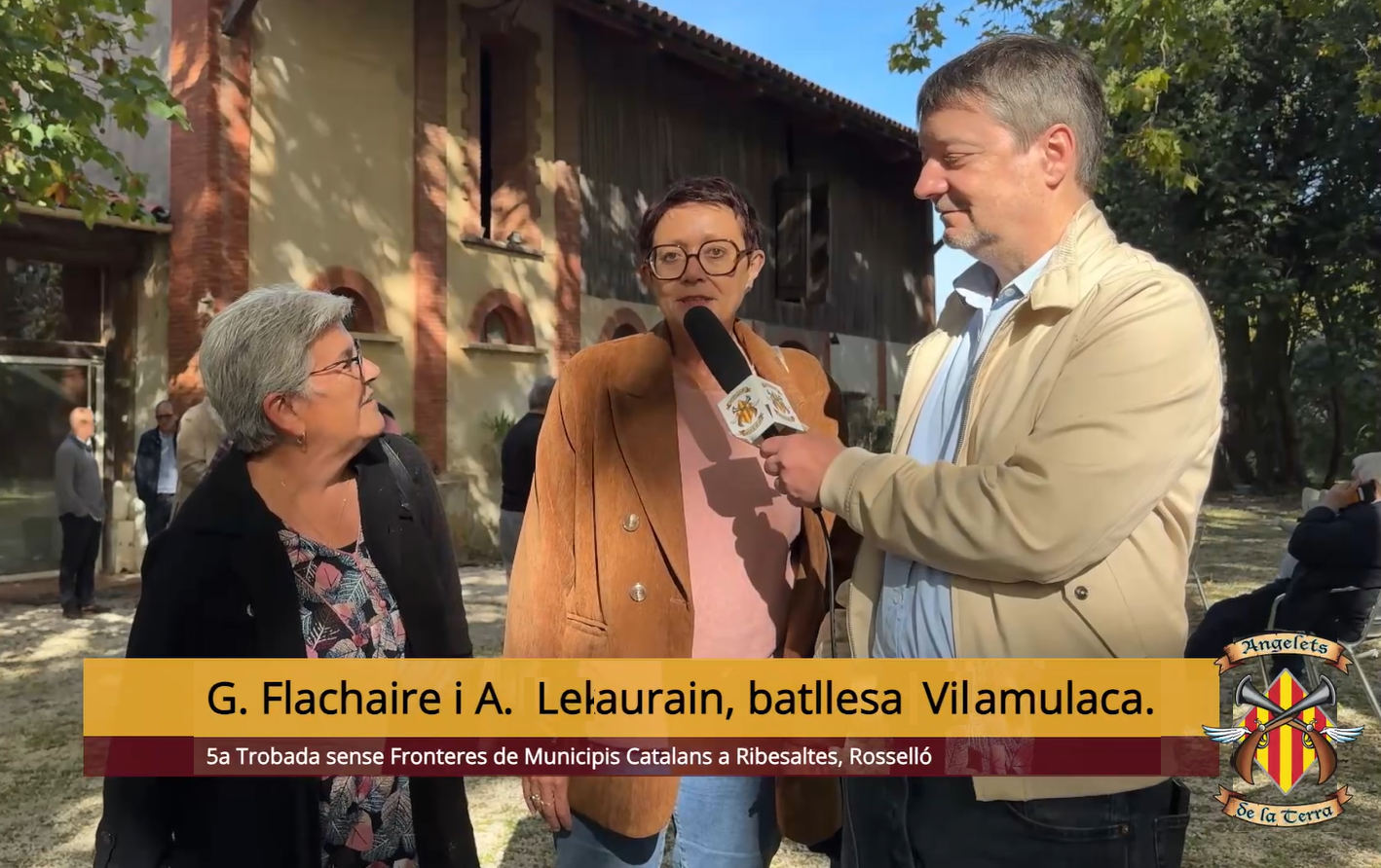 Ghislaine Flachaire i Annie Lelaurain, adjunta i alcaldessa de Vilamulaca, durant la 5a Trobada sense Fronteres: “Seria un plaer acollir els nostres col·legues del Sud durant la nostra Festa Major”