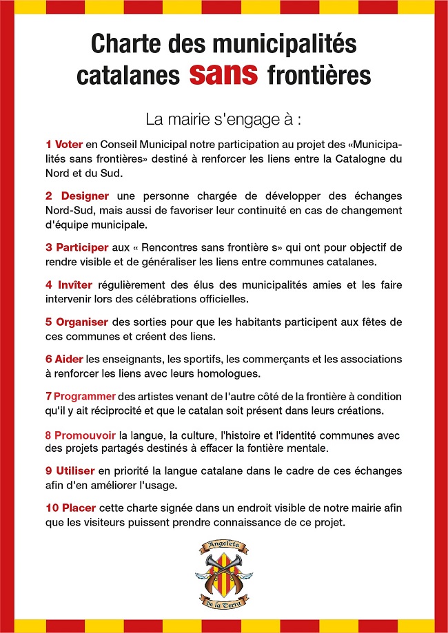 La charte des municipalités catalanes sans frontières