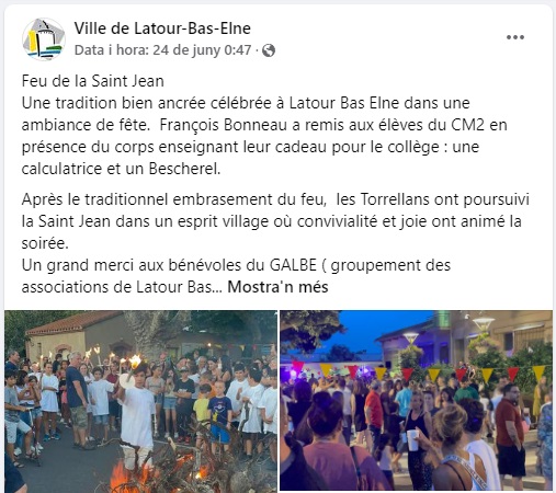 Fira d'alcaldes i tinents d'alcalde 2022 i Sant Joan : entrega del segon Llibre Blanc de Catalunya Nord (alcalde)