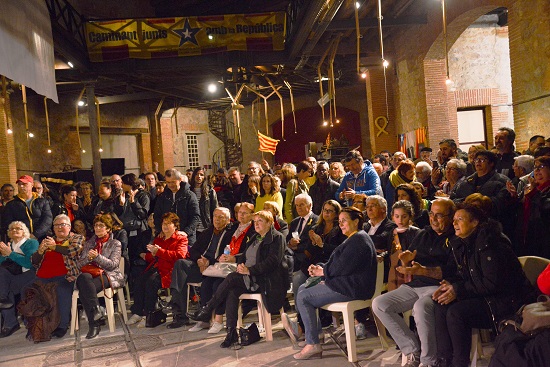 Primer "Concert per la Llibertat" a Alenyà, l'u d'abril de 2018