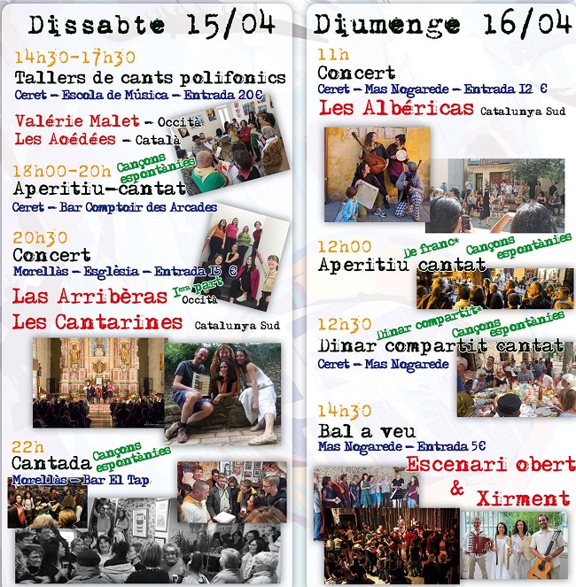 Morellàs i les Illes : Festival Vallespir en cants (15 i 16 d'abril 2023)