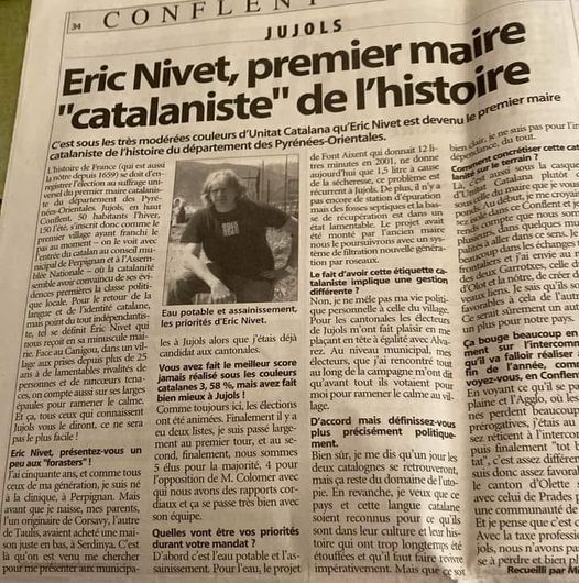 Exposició Visca per la Llibertat a Jújols (Conflent) en presencia del batlle