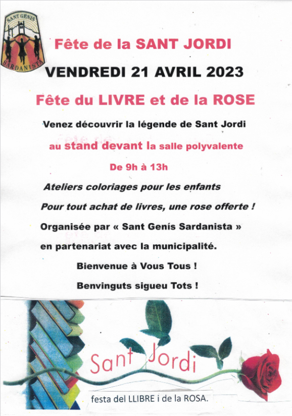 Sant Jordi 2023 a Sant Genís de Fontanes