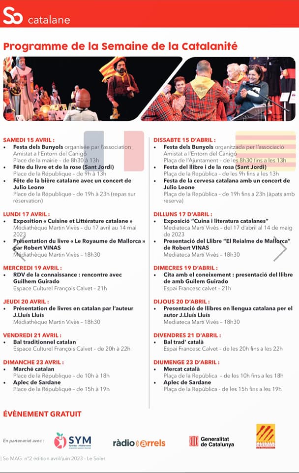 Setmana de la Catalanitat al Soler del 15 al 23 d'abril de 2023