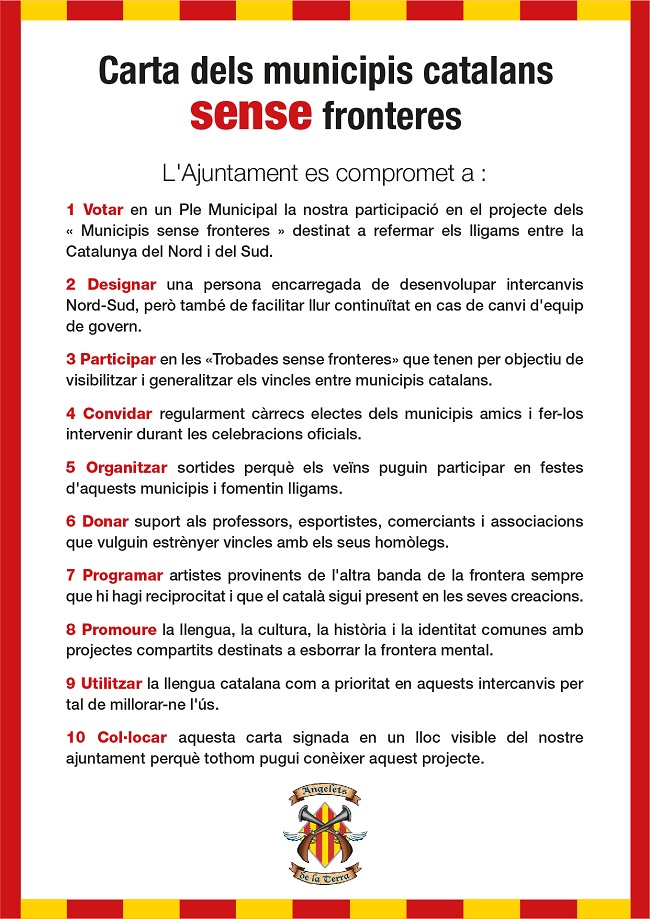 La carta dels municipis catalans sense fronteres