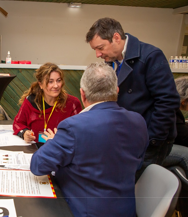 Entrevista de Marc Petit, alcalde de Clairà, durant la trobada dels municipis sense fronteres
